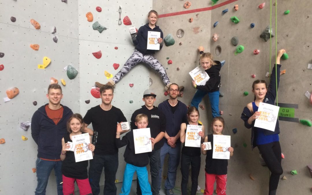 Das Wupperwände Wettkampfteam auf dem ersten Kids-Cup der Saison 2019 in Aachen